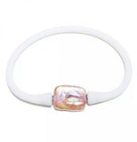 Pearl Jewelry Lavender Baroque Pearl Silicone Bracelet Water Proof