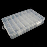 24 Grid Clear Plastic Jewelry Storage Box