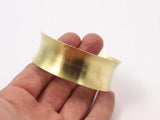 Raw Brass Cuff Bracelet Blank Bangle 7 Holes - Width 25 mm