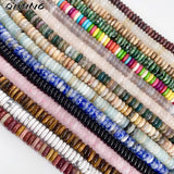 2X6MM Heishi Beads Natural Stone Spacer Clips Shape for Jewelry Making