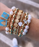 Freshwater Pearl Evil Eye Bracelet for Women