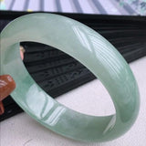 Zheru Jewelry Natural Burmese Light Emerald 54mm-64mm Bracelet
