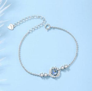 Women's Silver Feather Pendant Necklace and Bracelet Set