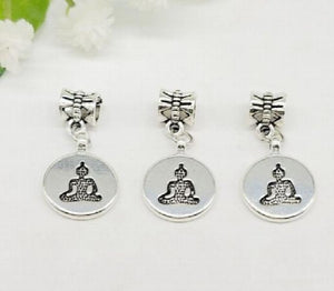 100Pcs Tibetan Silver Buddha Charms for Bracelet
