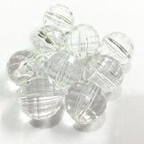 Clear Transparent Acrylic Faceted Beads - Choose Size First