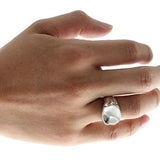 Thai Silver Irregular Opening Adjustable Ring Hip-Hop Jewelry