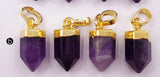 Purple Quartz Stone Necklace Pendant for Women