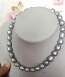 Gray Baroque Pearl Necklace 18in