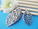 50pcs Large Leaf Pendant Charm for DIY Jewellry Making