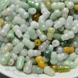 Natural Jade Emerald Gourd 12mm Bead DIY Bangle Charm Jewellery Luck Amulet