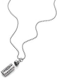 Steel Cylinder Medicine Box Souvenir Holder Storage Pendant Necklace