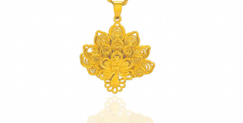 Vietnam Sand Open Screen Peacock Pendant Female Water Wave Pendant