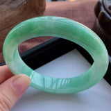 Natural Burmese Jadeite 54-64mm Light Green Bracelet