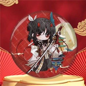 Onmyoji KeyChain Men Anime Acrylic Key Ring Onikiri Pendant Party Gift