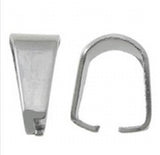304L Stainless Steel Pendant Pinch Bail Clasps DIY Jewelry Findings