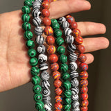 Green Malachite Round Loose Beads For DIY Bracelet Making Strand