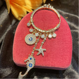 Zircon Beach Starfish Seahorse Earrings for Women