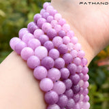 Dark Purple Spodumene Chalcedony Round Smooth Spacer Beads 6 8 10mm