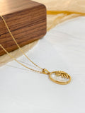 Peri'sbox Mother of Pearl Sun Pendant Necklace