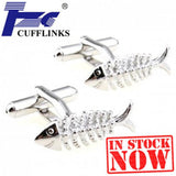 Silver Fish Cufflink Cuff Link 2 Pairs Promo