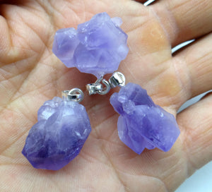 Natural Stone Top Quartz Crystal Charm Pendant Necklace Accessories 10pcs