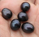 5pcs Tahitian Loose Pearl 10x13mm Half Drilled