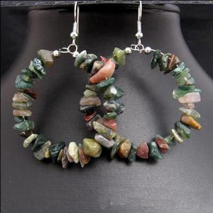 Multicolor Agate Baroque Earrings S925 Sterling Silver Hook