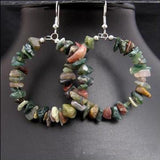Multicolor Agate Baroque Earrings S925 Sterling Silver Hook