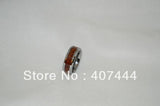 8mm Silver Tungsten Ring with Rosewood Inlay - Hot Promotion