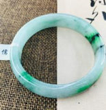 Zheru Jewelry Natural Jadeite Bracelet 54-62mm Two-Color Female Gift