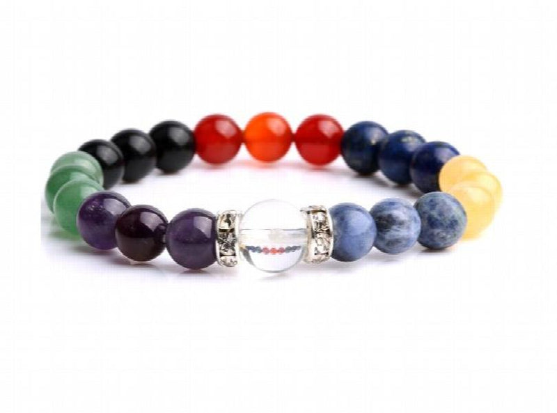 Colorful Round Beads Chakra Bracelet Jewelry Supplies DIY Accessaries Gift