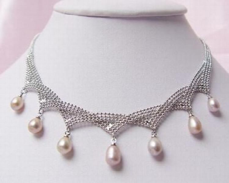 PURPLE Freshwater Pearl pendant Necklace