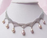 PURPLE Freshwater Pearl pendant Necklace
