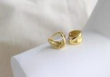 925 Silver Triangle Hoop Huggie Earrings