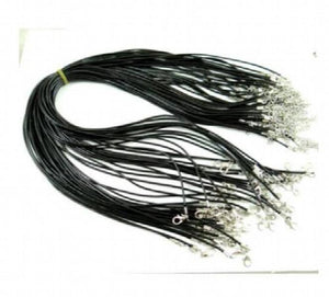 1.5mm Wax Leather cord necklace rope with Lobster clasp