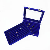 Velvet Earring Storage Case Ring Organizer Display Box