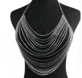 Punk Multilayer Tassel Body Chain Long Necklace For Women