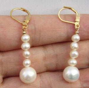 AAA+ Drop Pearl Earring 14K/20 YELLOW