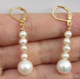 AAA+ Drop Pearl Earring 14K/20 YELLOW