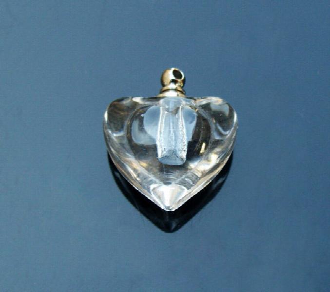 25pcs Lucency Rice Vial Pendants Glass Spray Perfume Bottle