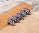 10pcs Antique Silver Skull Studs Leather Handcraft Decor Saddle Concho