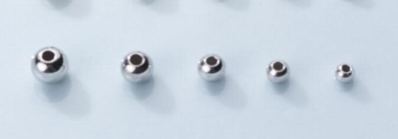 925 Silver Spacer Beads Gold/Silver/Rose Charm Ball Beads DIY