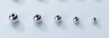 925 Silver Spacer Beads Gold/Silver/Rose Charm Ball Beads DIY