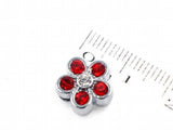 24x60PCS 8MM Rhinestones Flower Slide Charm for 8mm DIY Leather Bracelet
