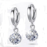 Arrival CZ Zircon 925 Sterling Silver Ladies Stud Earrings Jewelry