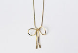 Real Silver Butterfly Knot Pendant Necklace