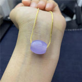 Purple Jadeite Good Luck Beads Pendant Necklace Fine Jewelry