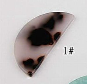 Sweet Pink Green Semicircular Earrings Acetate Patch DIY Material