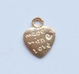 Heart Flower Shape KC Alloy Jewelry Charms Beads Pendants