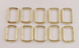 10PCS Brass Bag Clasps, Rectangle Buckles, Solid Accessories